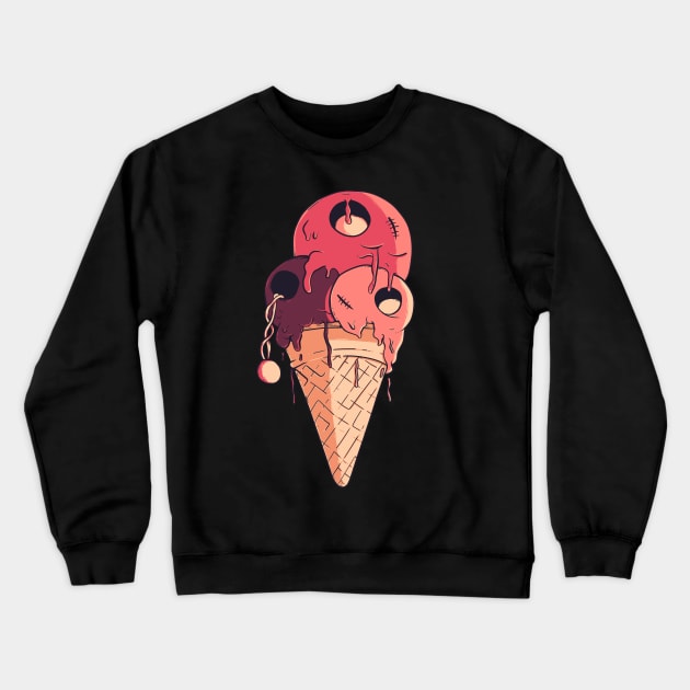 Ice Cream Monster Crewneck Sweatshirt by NathanRiccelle